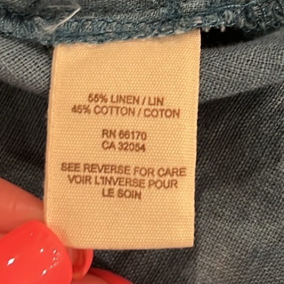 We the free teal linen blend long sleeve button down
Peasant top XS - Picture 8 of 9